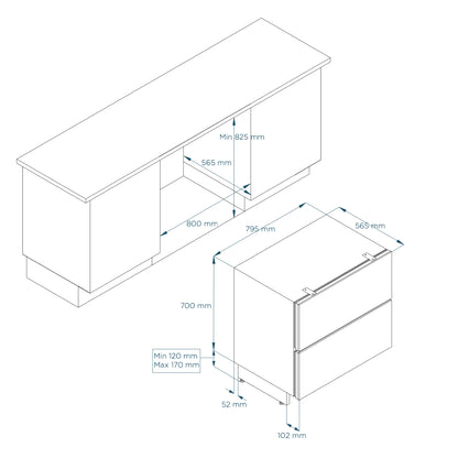 Norcool Schubladen Kühlschrank G3
